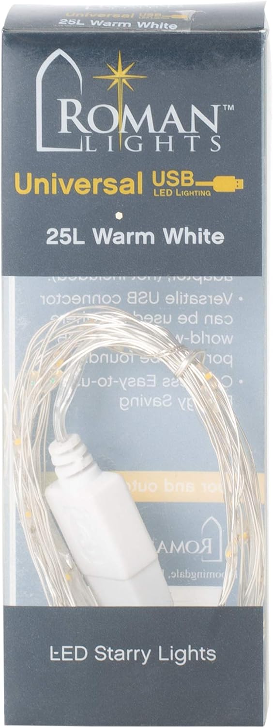 USB 25 LED (8 foot) Starry Lights - Warm White