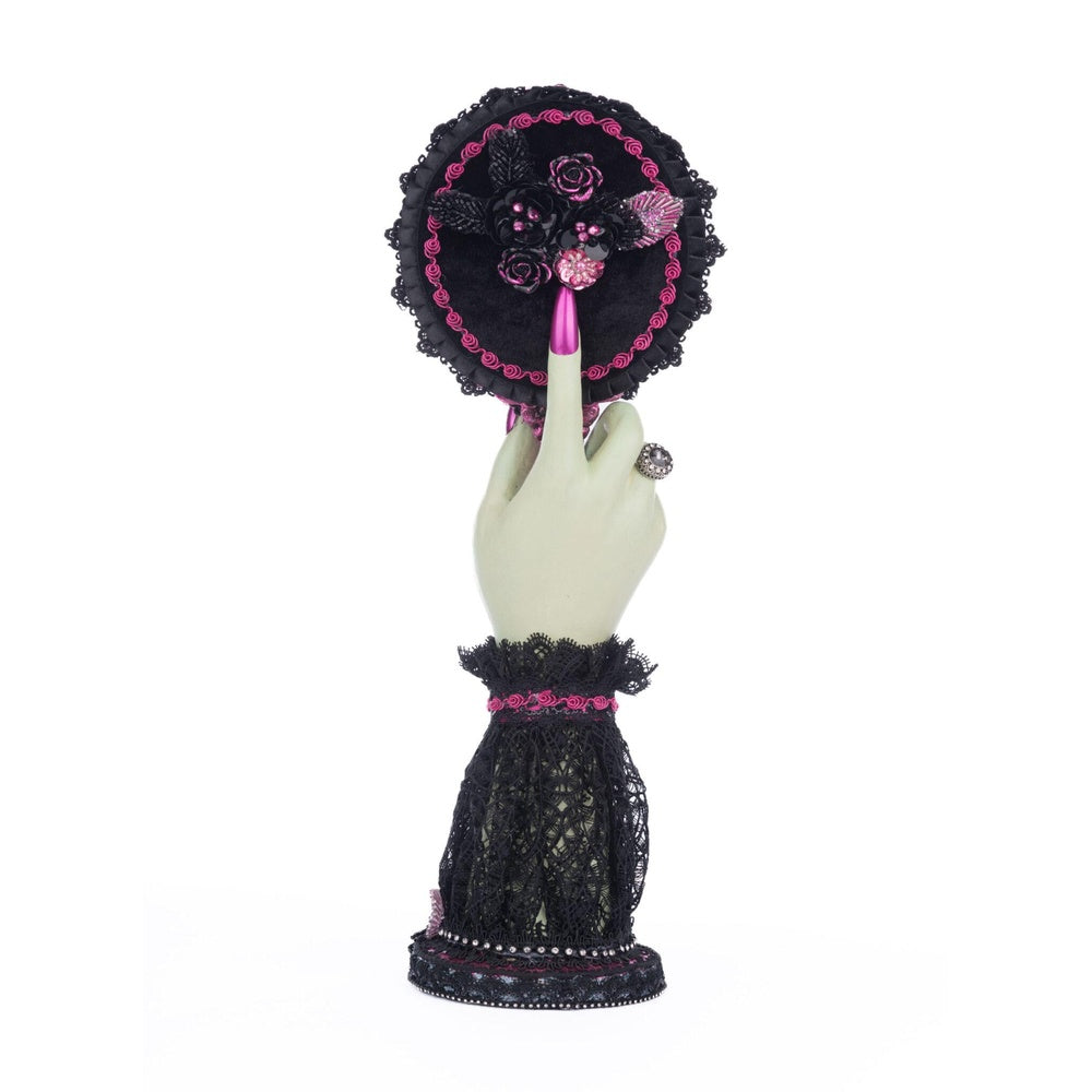 Pink Panic Hand Held Mirror with Hand by Katherine's Collection