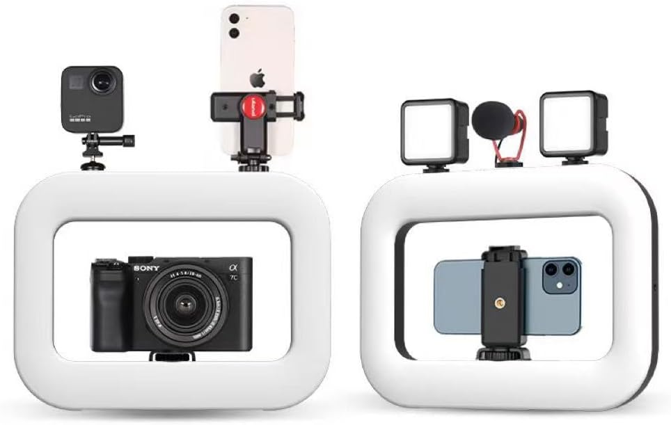 Portable Handheld Ring Fill Light - USB Rechargeable Selfie Light for Phone, Desktop Use, Ideal for Live Streaming, Vlogging & Photography(Super Good qualiey)