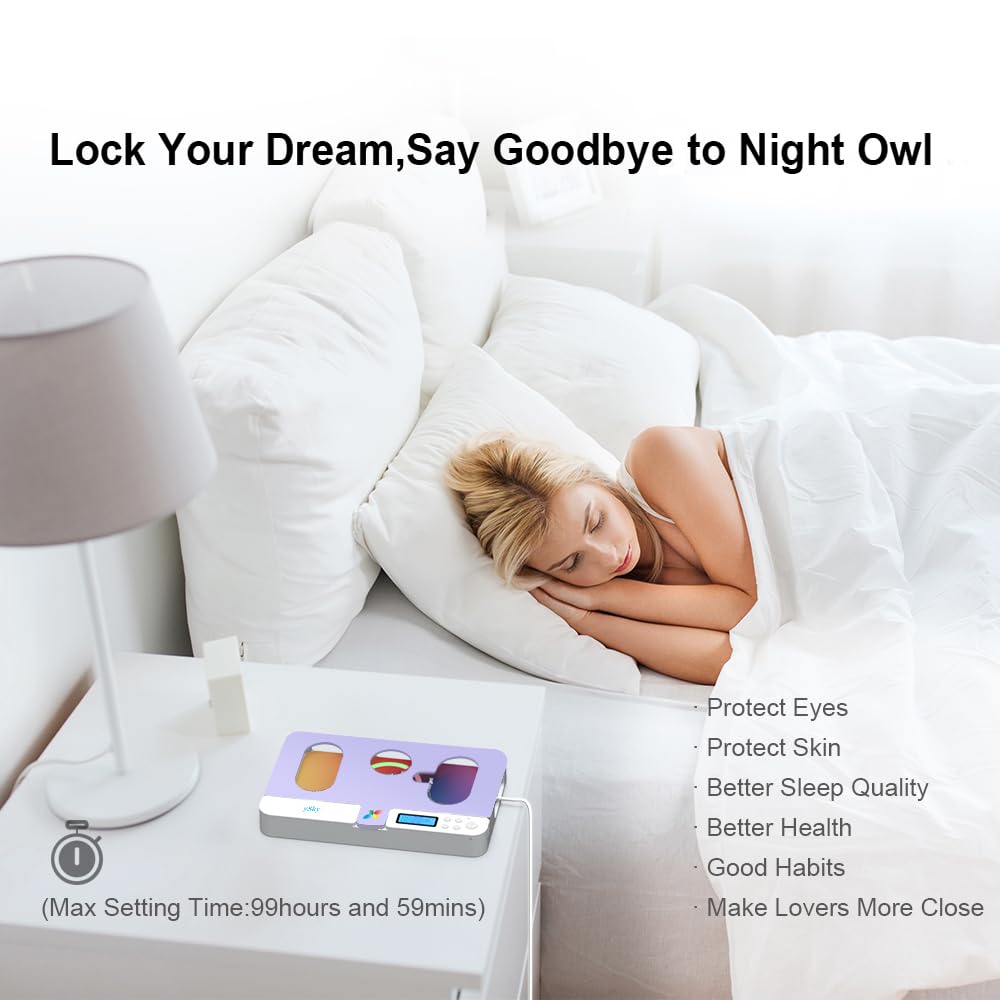 Portable Smart Auto Phone Timer Lock Box for iPhone and Android Phones, Self-Control Timer Locker to Help Kids,Students, Adults Focus Back,Prevent Excessive Games, Mobile Phone Addiction(New)