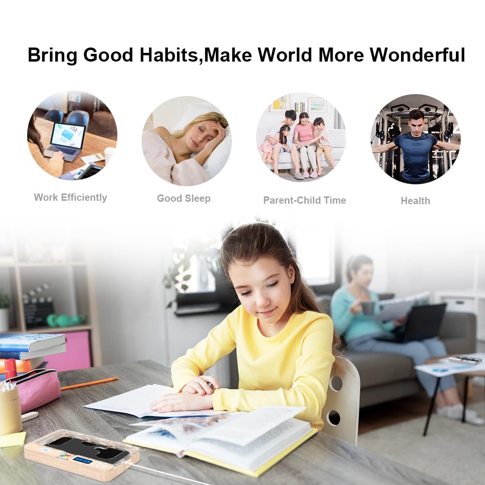 Portable Smart Auto Phone Timer Lock Box for iPhone and Android Phones, Self-Control Timer Locker to Help Kids,Students, Adults Focus Back,Prevent Excessive Games, Mobile Phone Addiction(New)