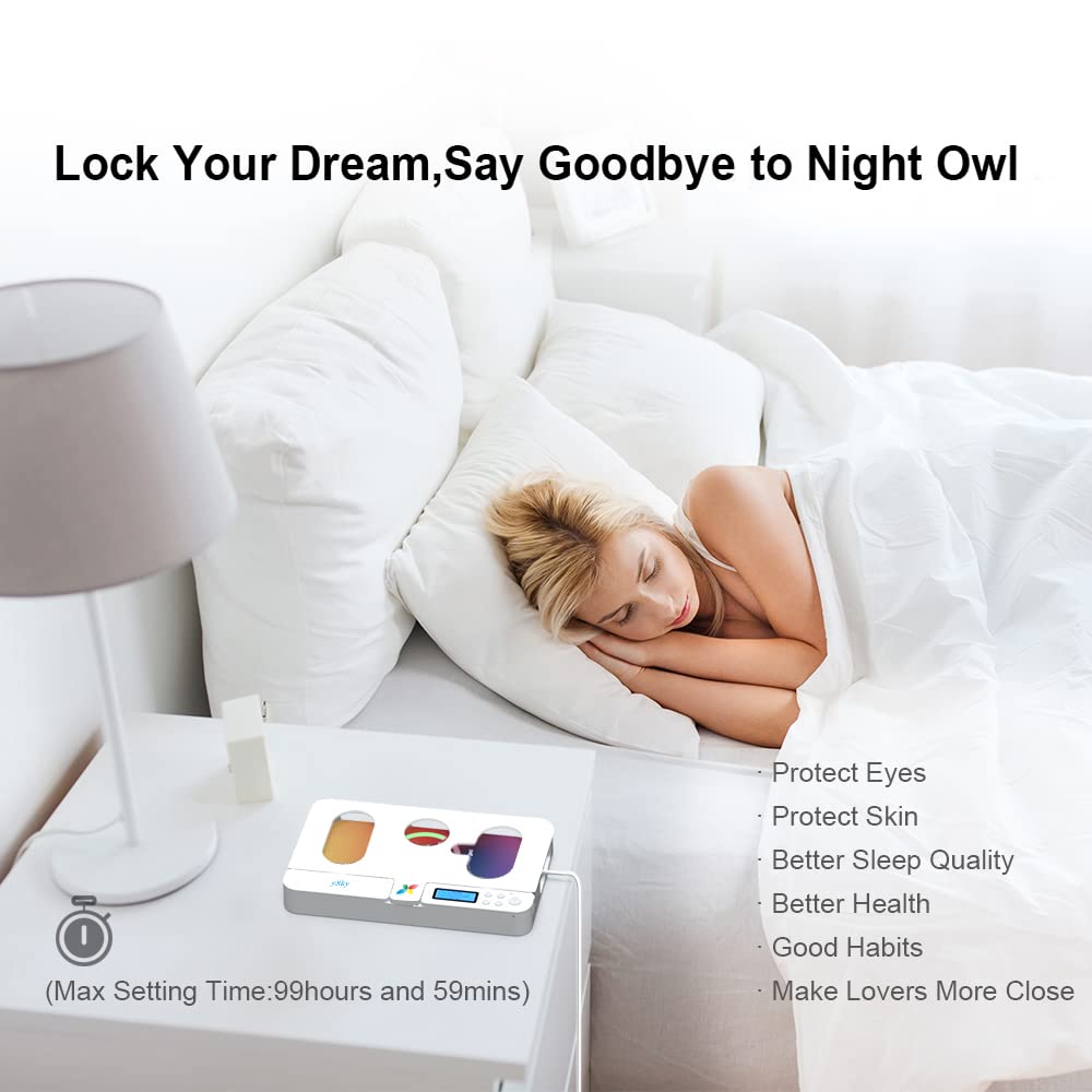 Portable Smart Auto Phone Timer Lock Box for iPhone and Android Phones, Self-Control Timer Locker to Help Kids,Students, Adults Focus Back,Prevent Excessive Games, Mobile Phone Addiction(New)