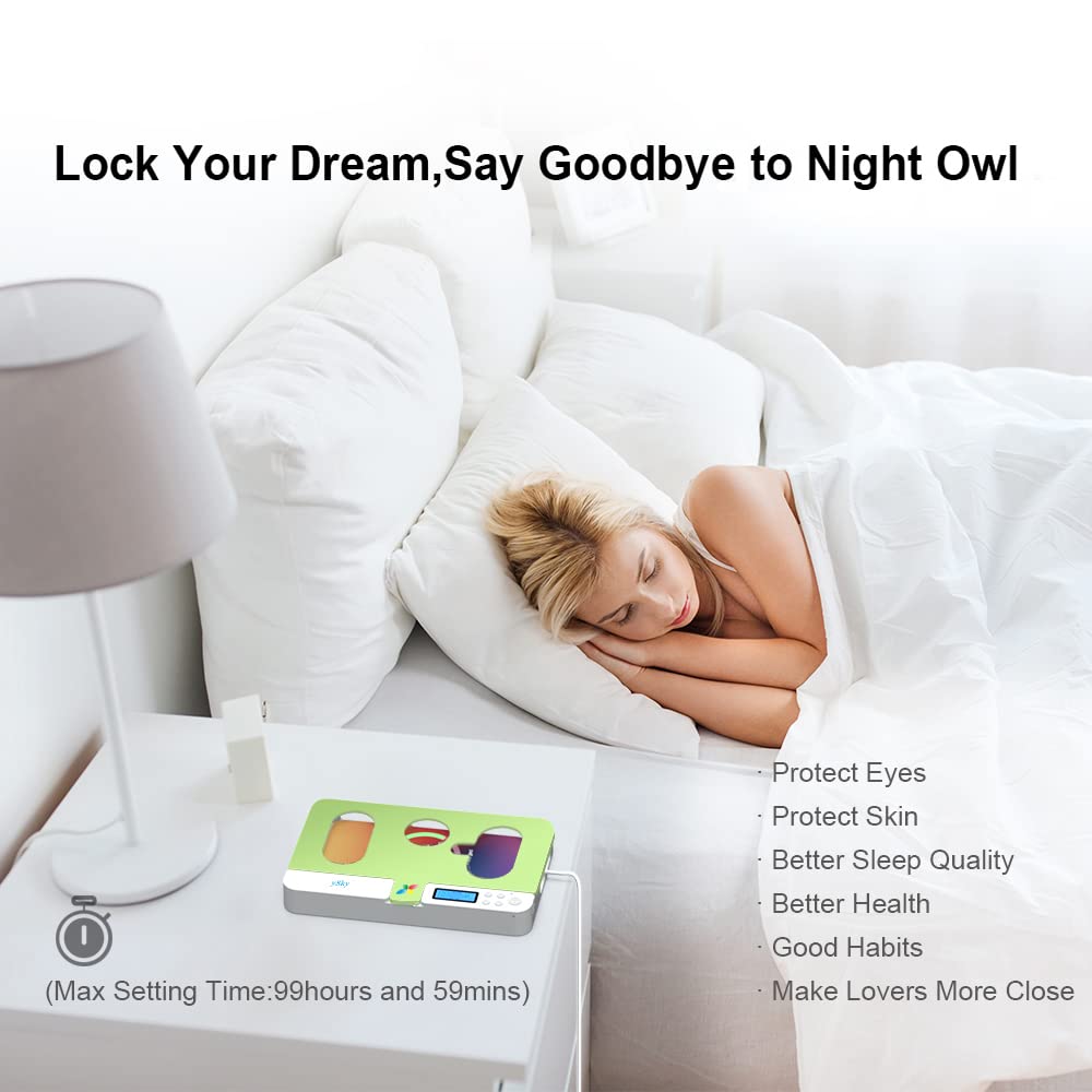 Portable Smart Auto Phone Timer Lock Box for iPhone and Android Phones, Self-Control Timer Locker to Help Kids,Students, Adults Focus Back,Prevent Excessive Games, Mobile Phone Addiction(New)