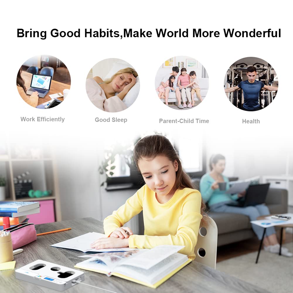 Portable Smart Auto Phone Timer Lock Box for iPhone and Android Phones, Self-Control Timer Locker to Help Kids,Students, Adults Focus Back,Prevent Excessive Games, Mobile Phone Addiction(New)