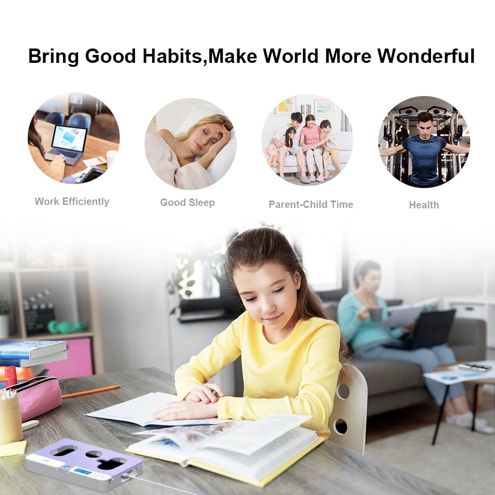 Portable Smart Auto Phone Timer Lock Box for iPhone and Android Phones, Self-Control Timer Locker to Help Kids,Students, Adults Focus Back,Prevent Excessive Games, Mobile Phone Addiction(New)