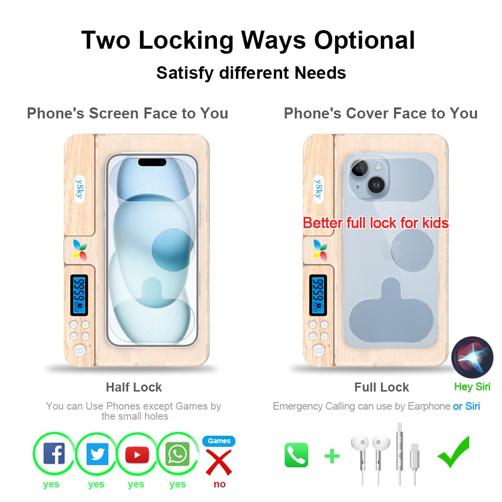Portable Smart Auto Phone Timer Lock Box for iPhone and Android Phones, Self-Control Timer Locker to Help Kids,Students, Adults Focus Back,Prevent Excessive Games, Mobile Phone Addiction(New)