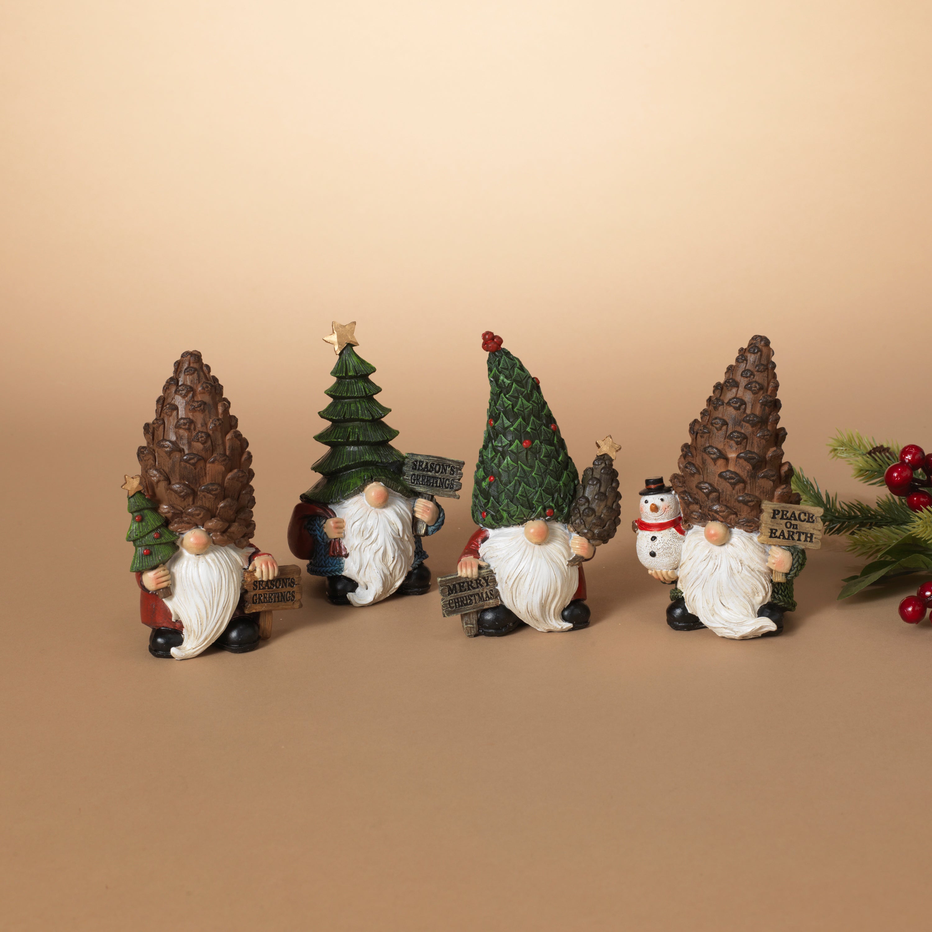 Resin Holiday Gnome Figurine -