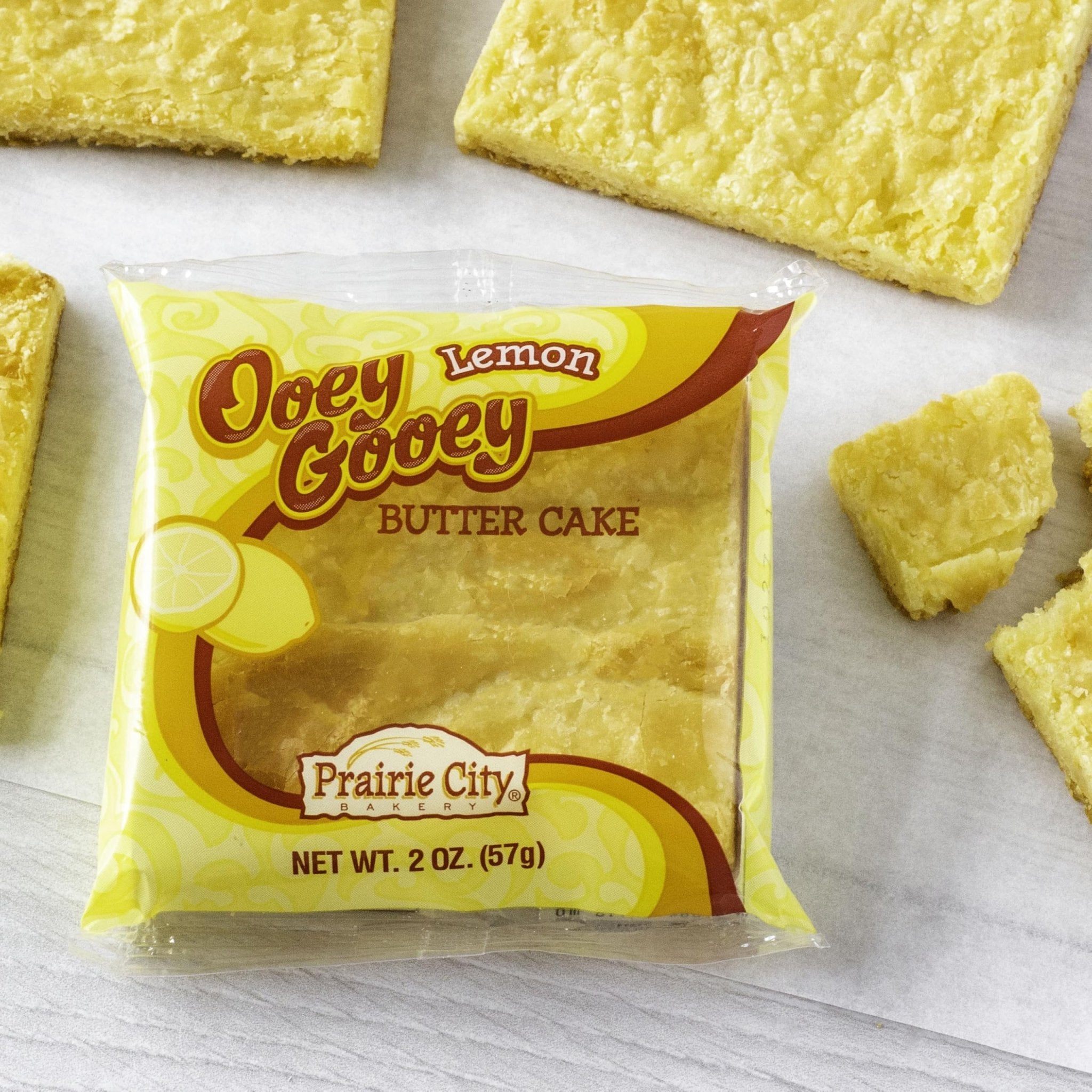 Prairie City Bakery Ooey Gooey Butter Cake Individually Wrapped On The Go Dessert Sweet Treats Perfect For Snacking 2 Ounce Snack Cakes Pack of 10 (Original)