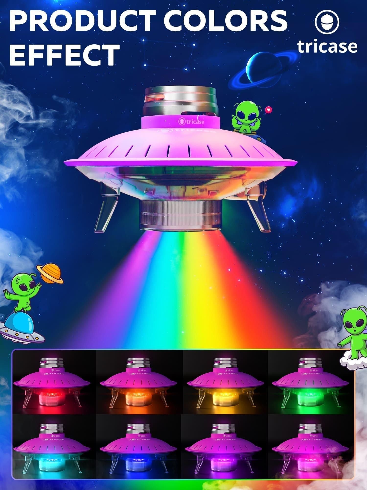 Premium Portable Purple Hookah Set Purple Hookah Set UFO With Everything