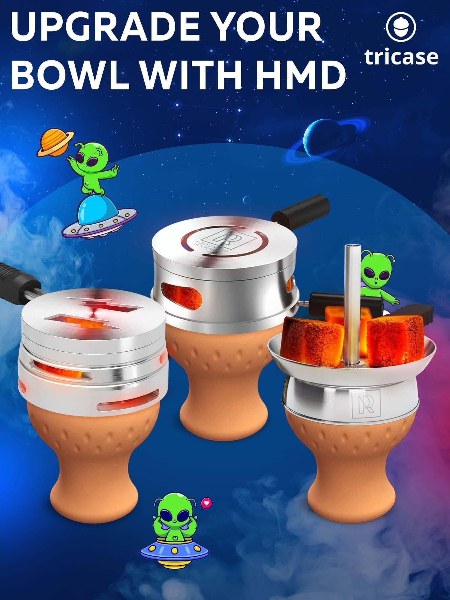 Premium Portable Purple Hookah Set Purple Hookah Set UFO With Everything