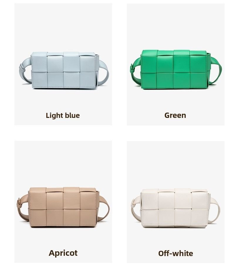 Premium sense of hundred with small bag 2025 new fashion pure color weaving niche ladies crossbody bag small aroma wind women's bag