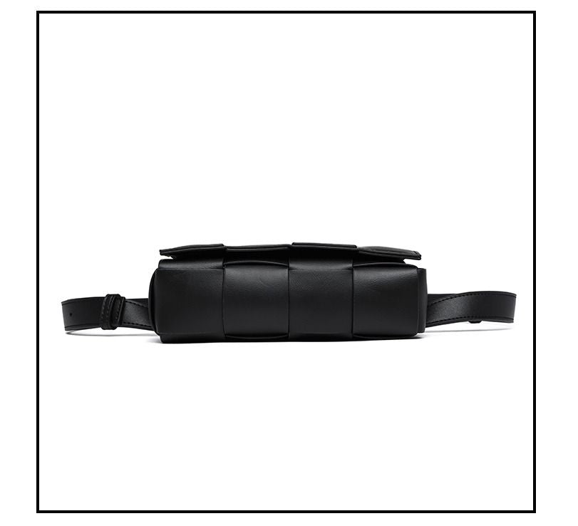 Premium sense of hundred with small bag 2025 new fashion pure color weaving niche ladies crossbody bag small aroma wind women's bag