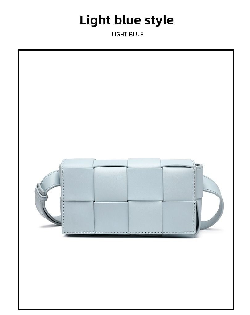 Premium sense of hundred with small bag 2025 new fashion pure color weaving niche ladies crossbody bag small aroma wind women's bag