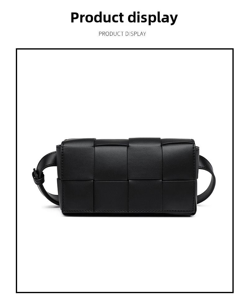 Premium sense of hundred with small bag 2025 new fashion pure color weaving niche ladies crossbody bag small aroma wind women's bag