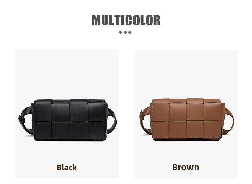 Premium sense of hundred with small bag 2025 new fashion pure color weaving niche ladies crossbody bag small aroma wind women's bag