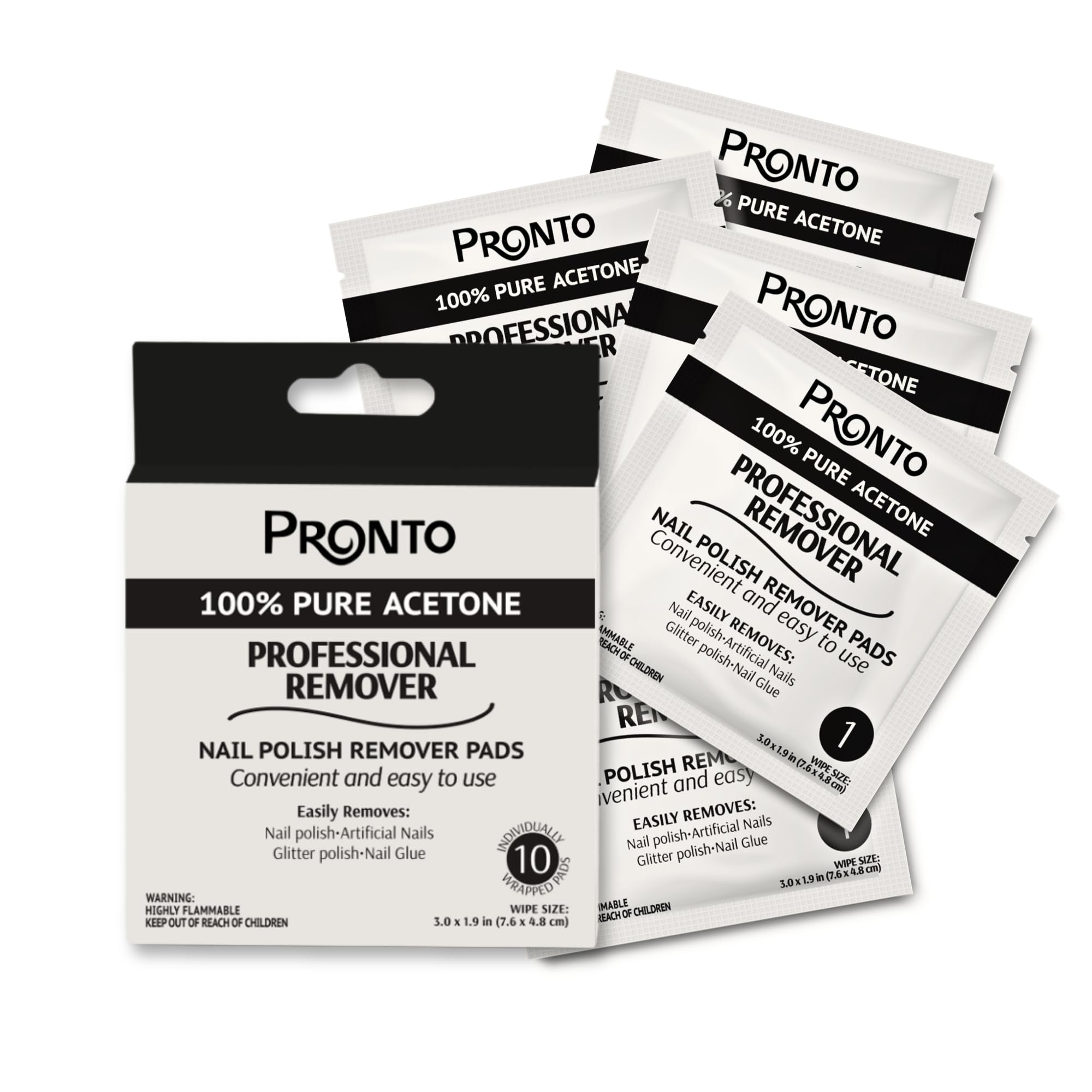 Pronto 100% Acetone Gel Nail Polish Remover - Gel Polish Remover for Nails | Acetone Nail Polish Remover For Nails for Removal of Glue, Gel, Acrylic & Dip | Gel Polish Remover, 8 Fl oz