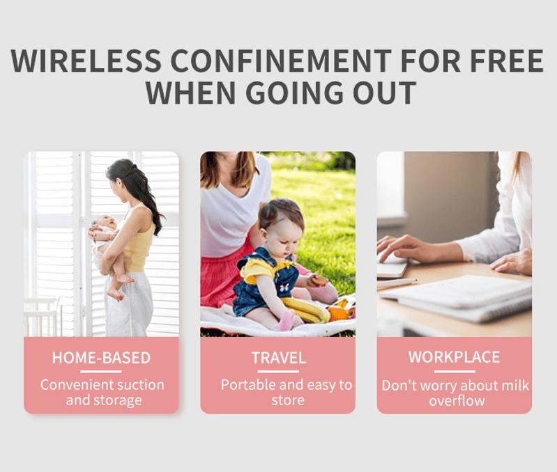 PSMY382 wearable electric breast pump 150min ultra-thin breast pump without PVC massage / breast pump / inverter / automatic 12 functions 320mmHg without BPA,