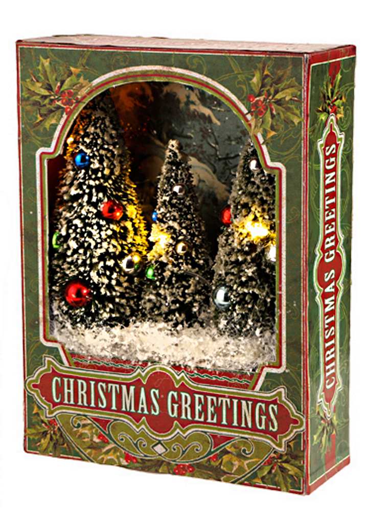 Un-lit 8 Inch Shadow Box Tree