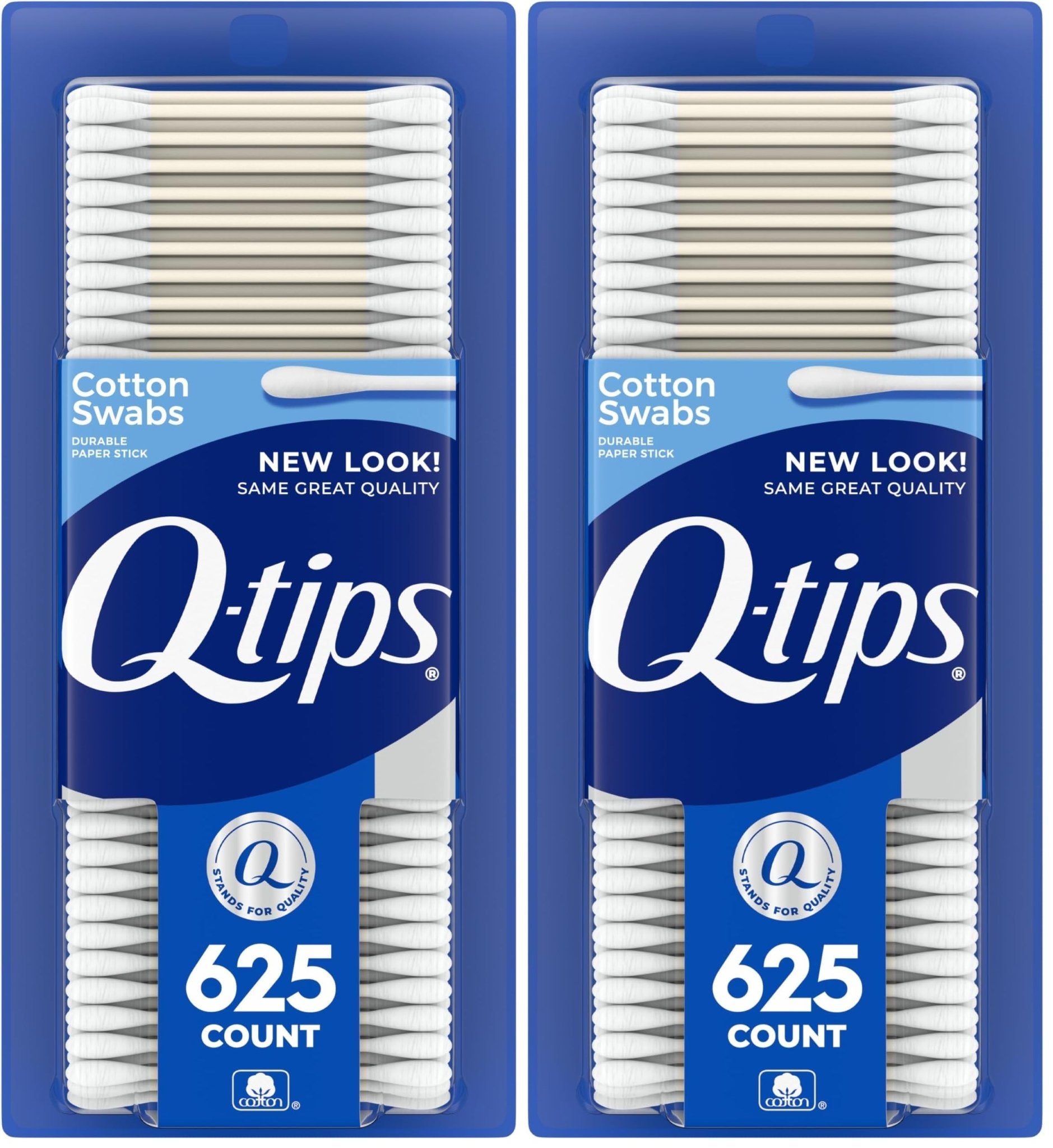Q-tips Cotton Swabs For Hygiene and Beauty Care Original Cotton Swab Made With 100% Cotton 625 Count, WHITE