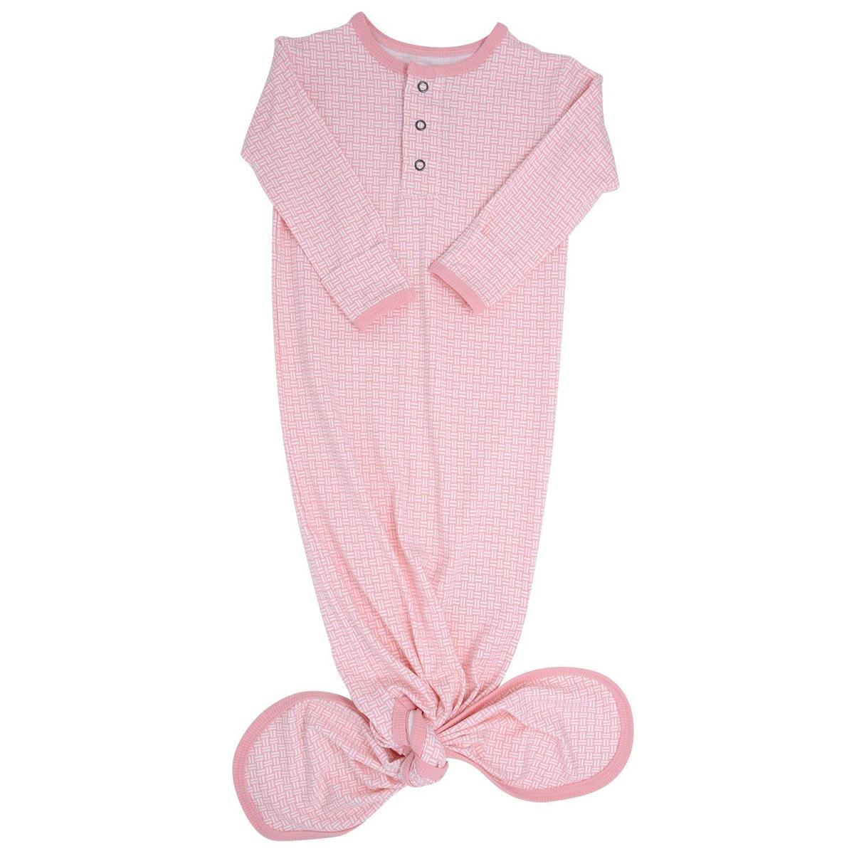 Knotted Gown - Pink Basketweave