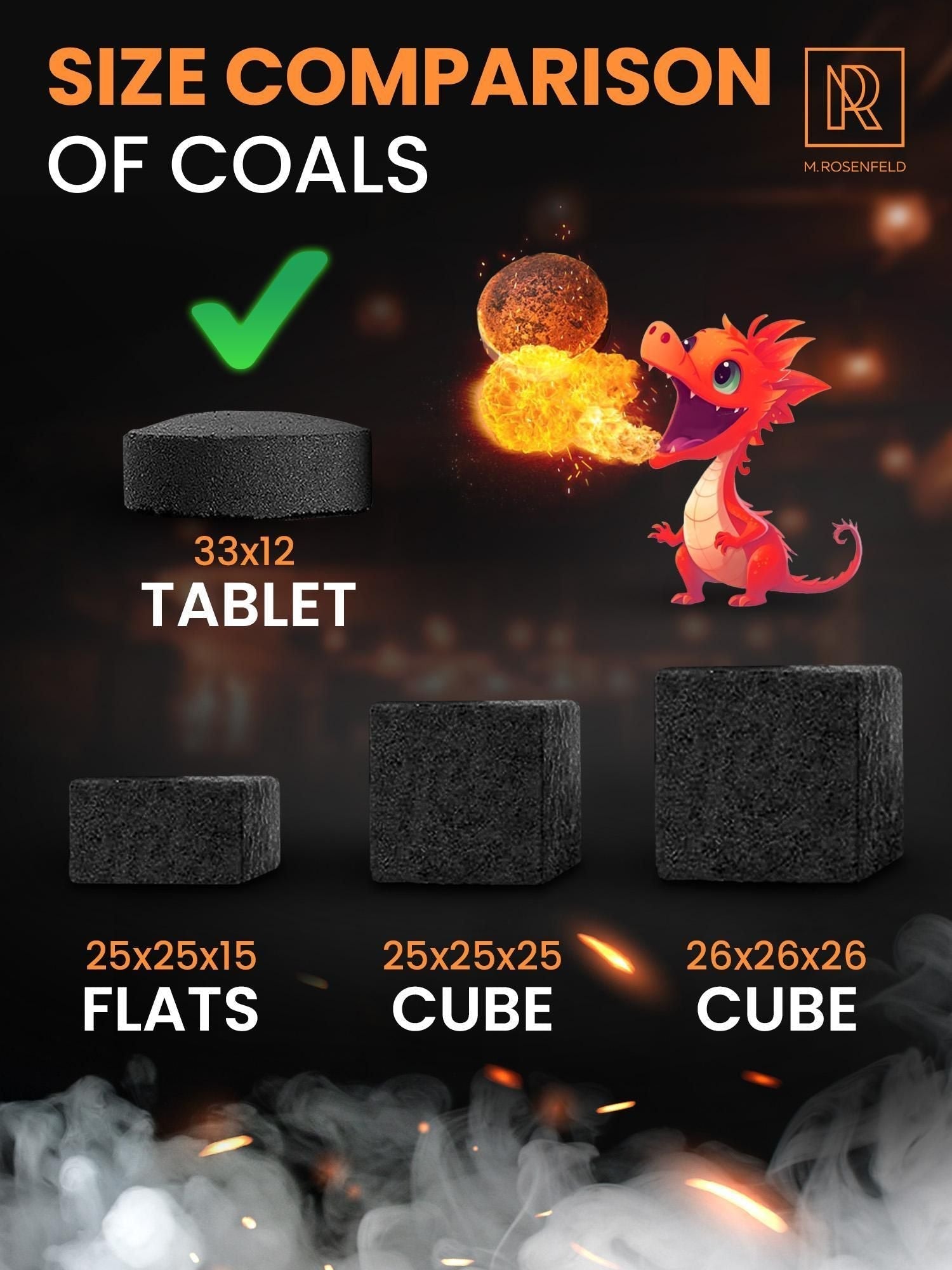 Quick Light Hookah Charcoal Tablets Premium Quality Incense Charcoal Discs Pack of 200 Charcoal for Incense Burning