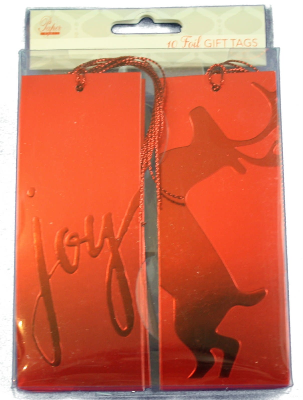 Foil Embossed Tie Gift Tags 10 Pack - Green