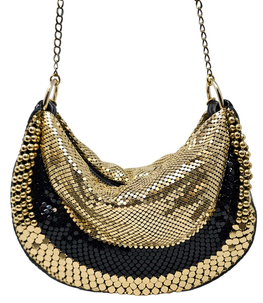 Laura B Black/Gold Raquel U Bag