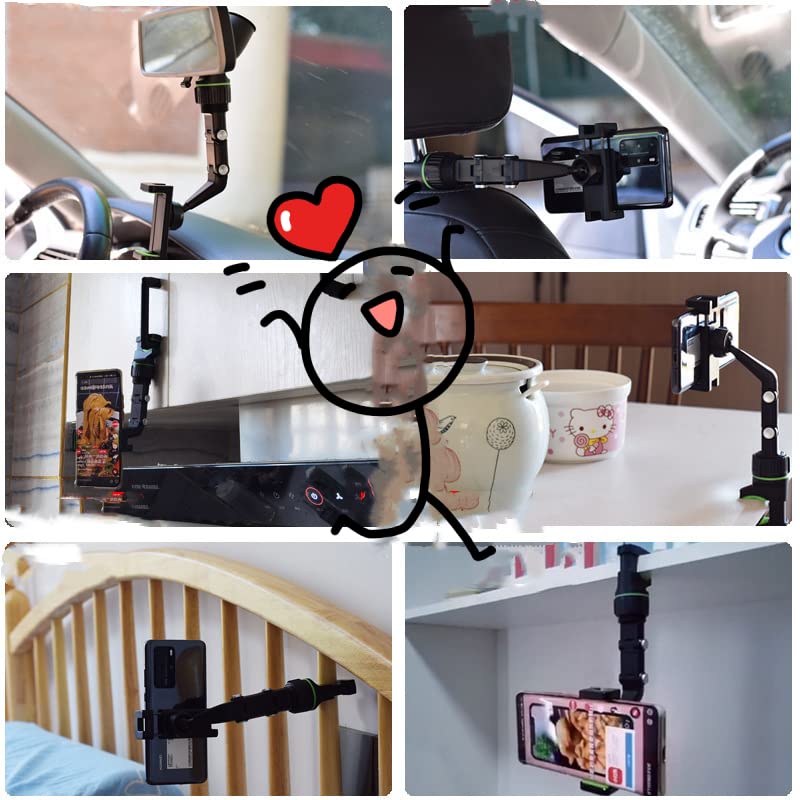 Rearview Mirror Phone Holder, Multi-Function Adjustable 360° Universal Holder, 360 Degree Car PhoneHolder Rearview Mirror,Rotato Grip Cell PhoneHolder,Multi-Function Universal Adjustable (2)