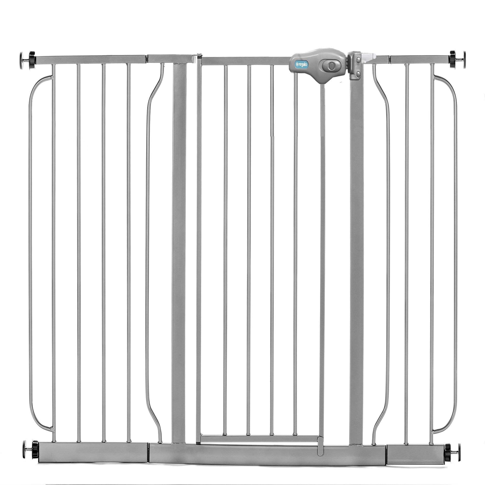 Regalo Easy Step 38.5-Inch Extra Wide Walk Thru Baby Gate, White Original version