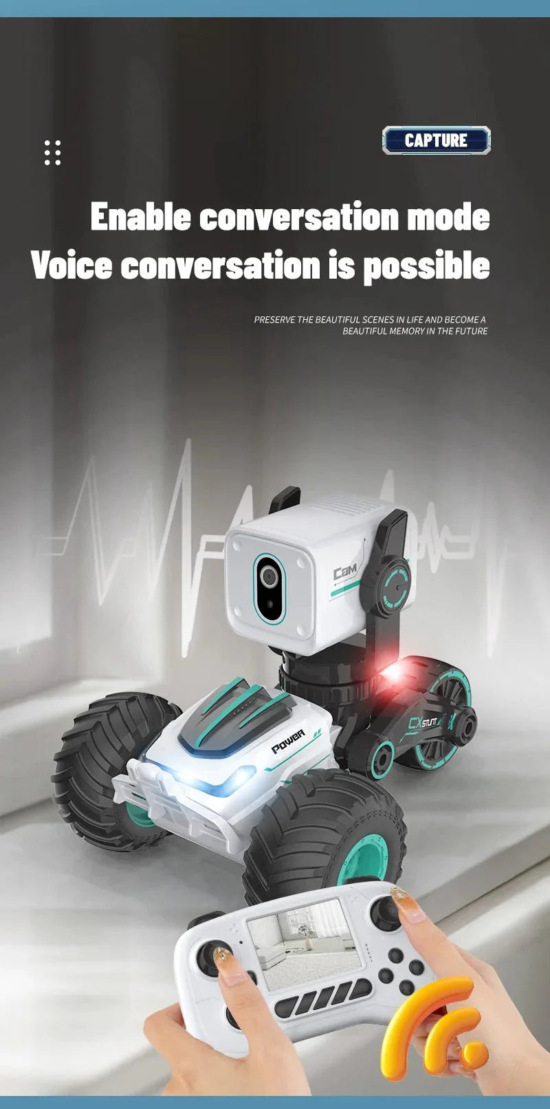 Remote Control Car Photography HD Video Real-time Video Dialogue Smart Off-road Vehicle Children Rc Car Toy Gift