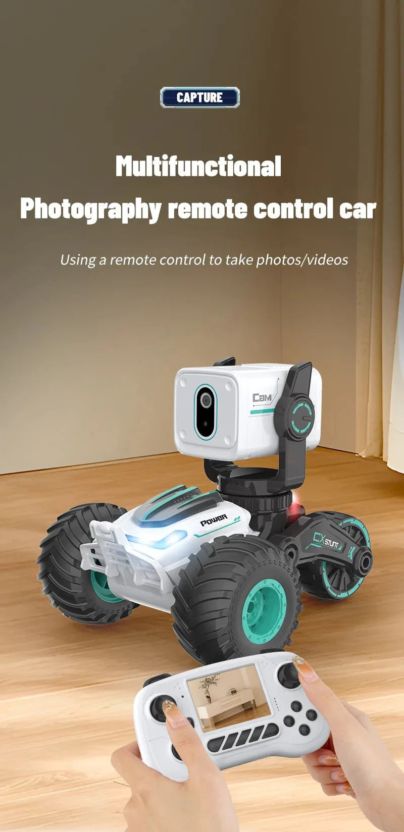 Remote Control Car Photography HD Video Real-time Video Dialogue Smart Off-road Vehicle Children Rc Car Toy Gift