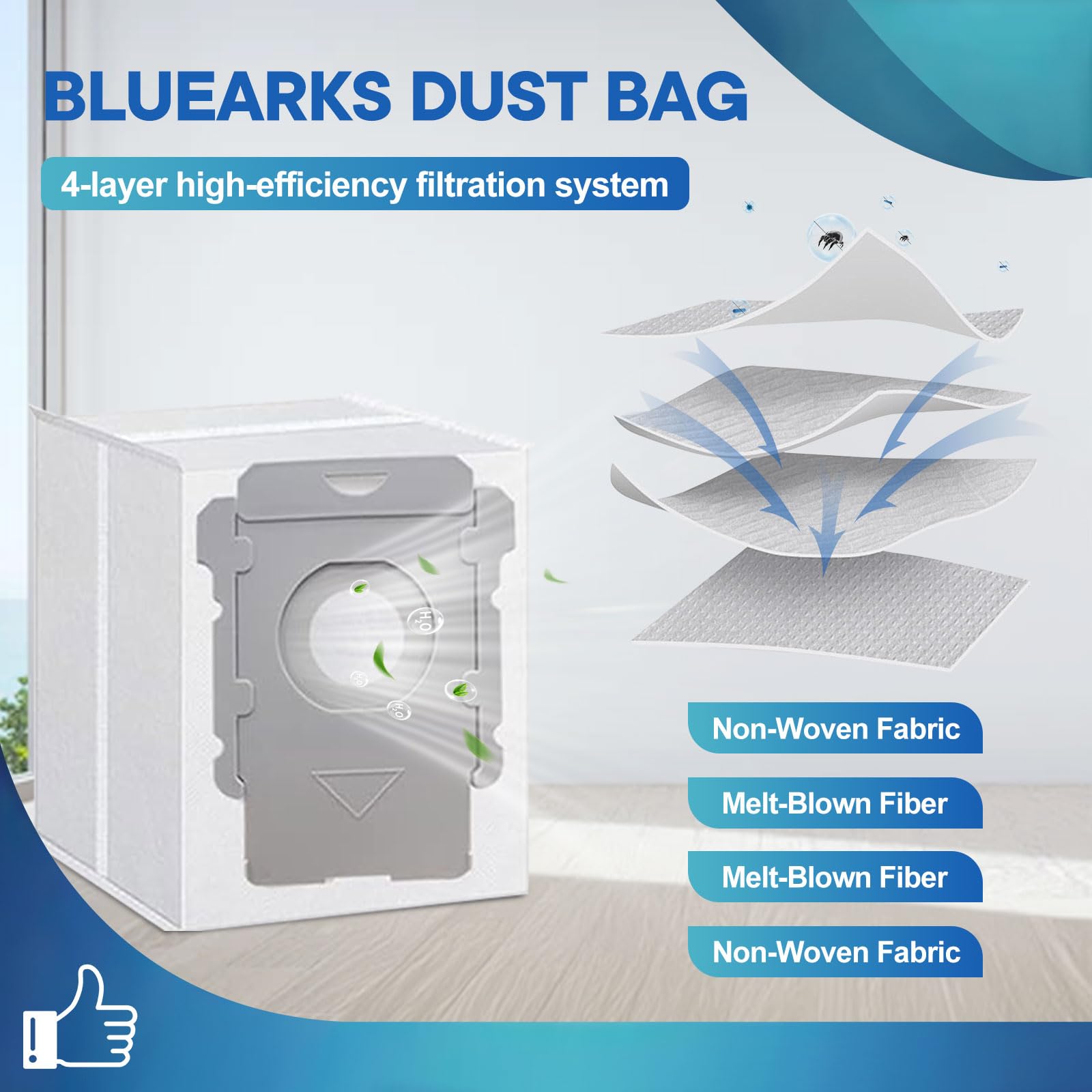 Replacement Parts for iRobot Roomba s9 (9150) s9+ s9 Plus (9550) s Series Vacuum Cleaner, Accessories includes 1 Set of Multi-Surface Rubber Brush,4 Side Brushes,4 Filters,4 Dust Bags