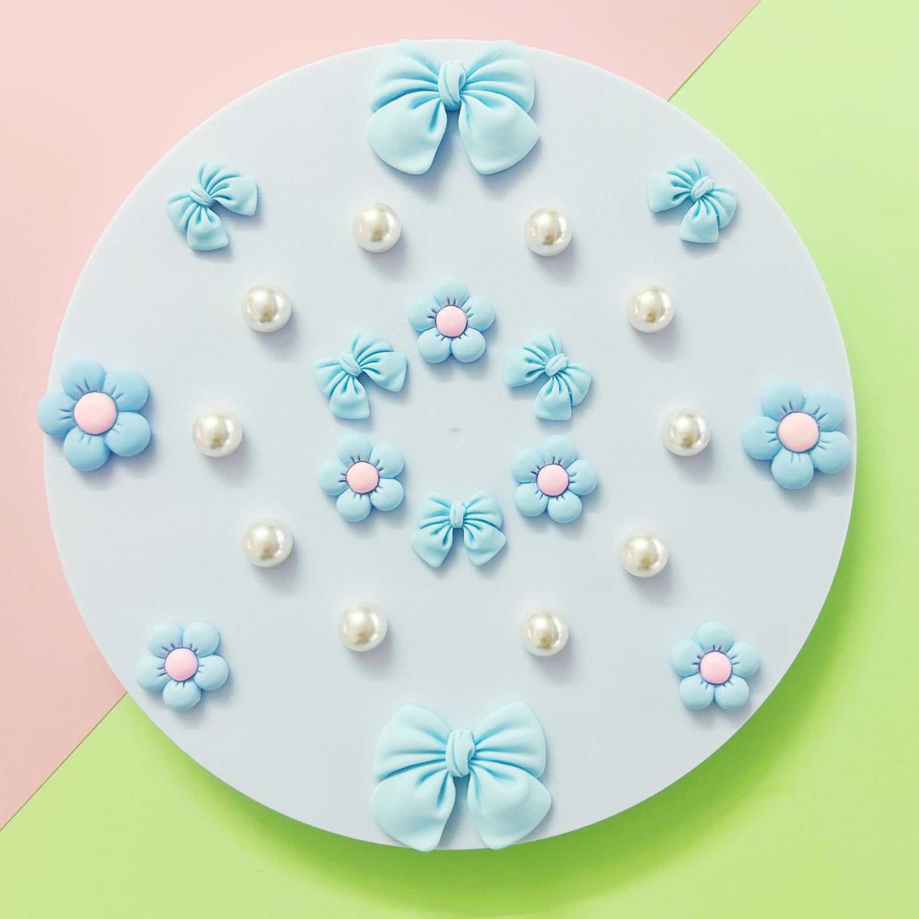 Resin Pink Bow Shoe Charms for Girls, 24Pcs Cute Flower Accessories for Clog Sandals, Pearl Decoration for Women, DIY Party Favor