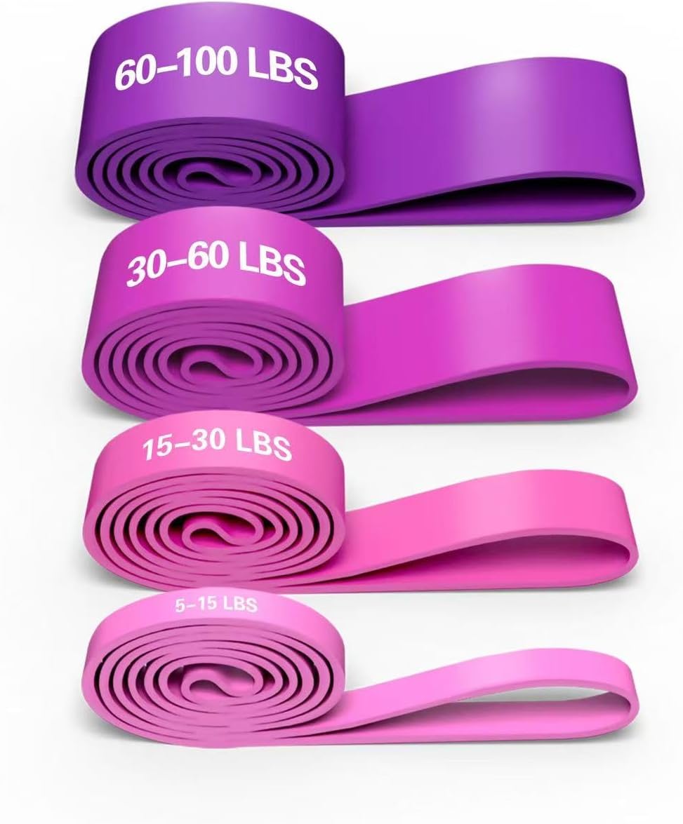 Resistance Bands Set - 4 and5 Levels Elastic Workout Bands for Total Body Training, Fitness, Muscle Building, Gym & Home Exercise(Super Good qualiey)