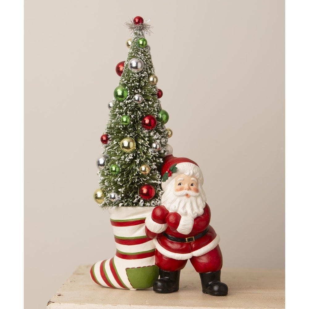 Retro Santa Pulling Stocking by Bethany Lowe Designs