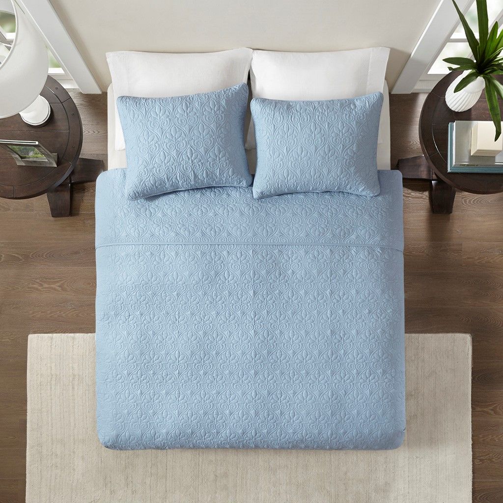 Reversible Quilt Set Blue Full/Queen
