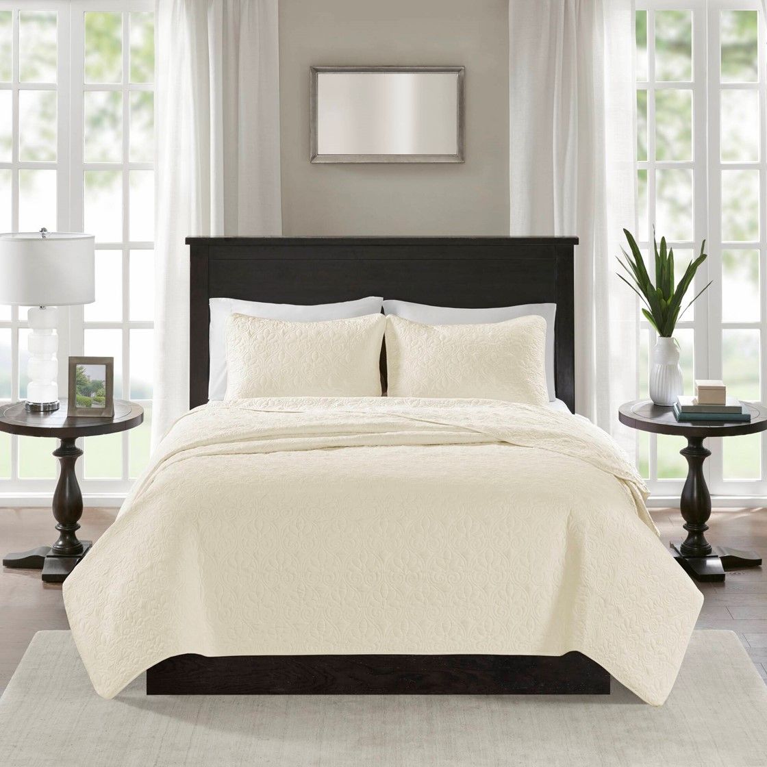 Reversible Quilt Set Cream Full/Queen