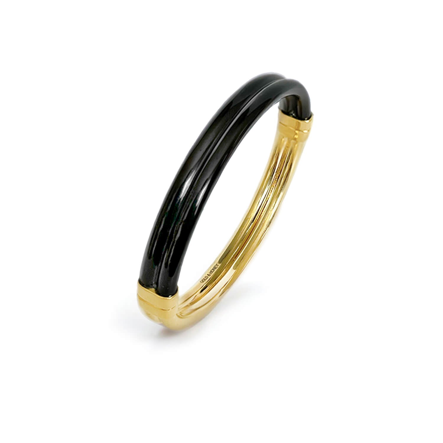 Ridge Lucite Hinge Bangle