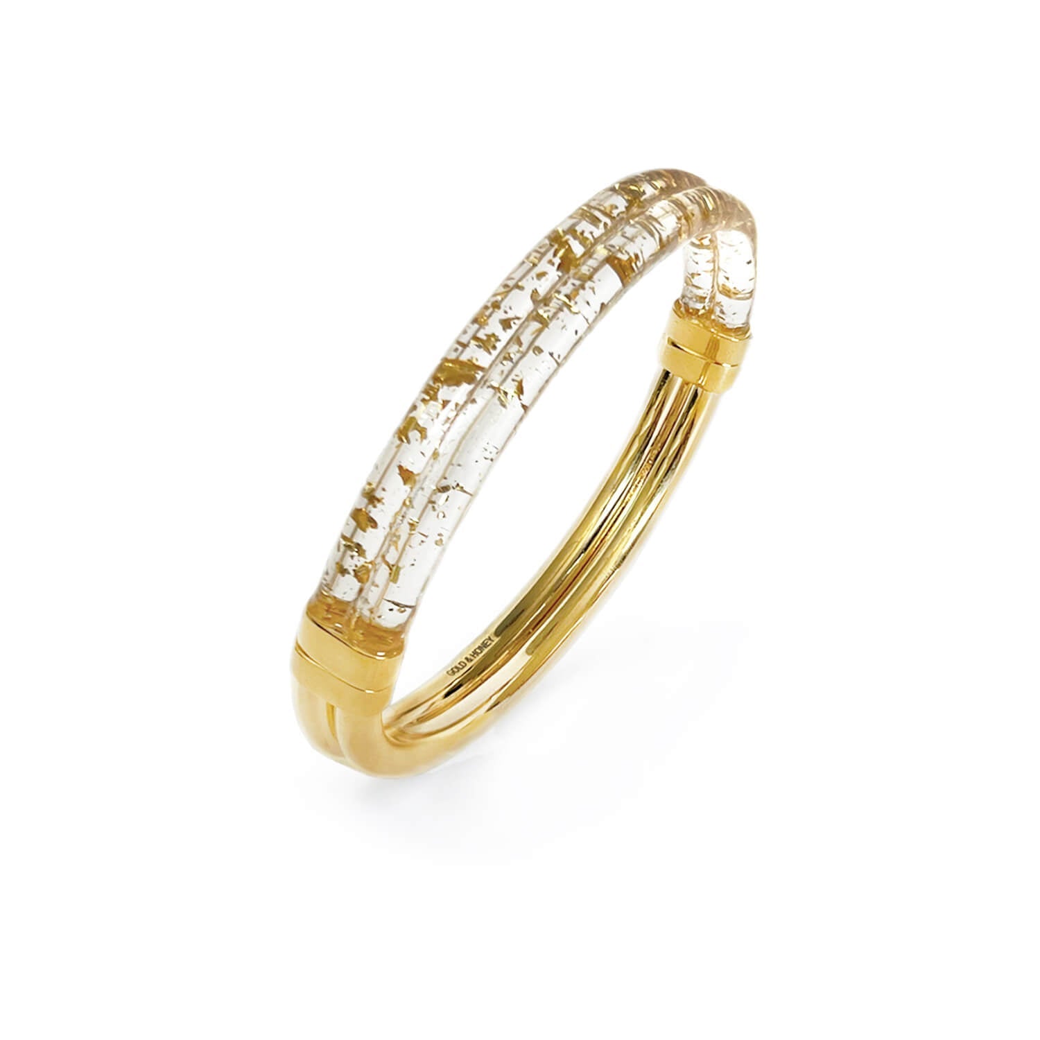 Ridge Lucite Hinge Bangle