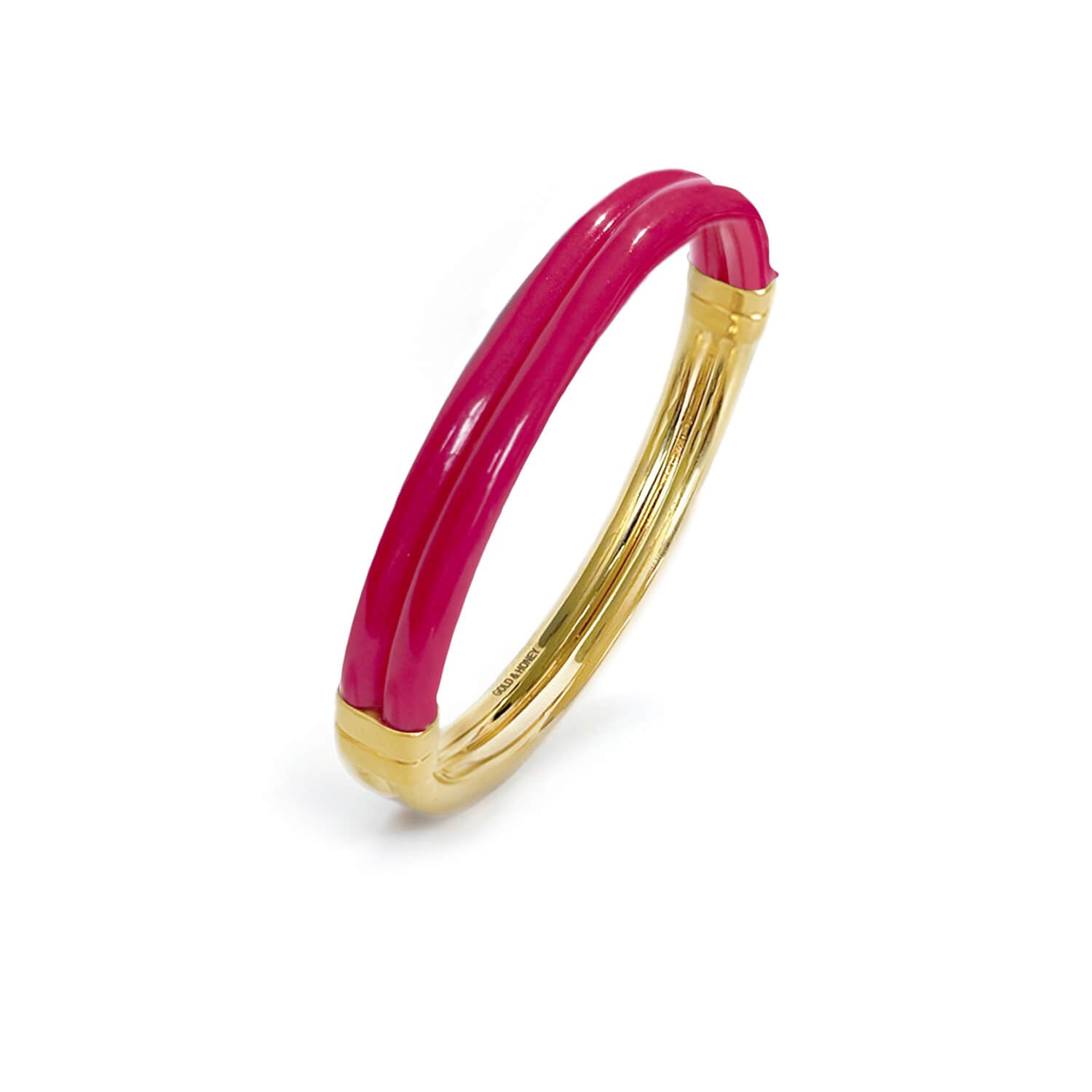 Ridge Lucite Hinge Bangle