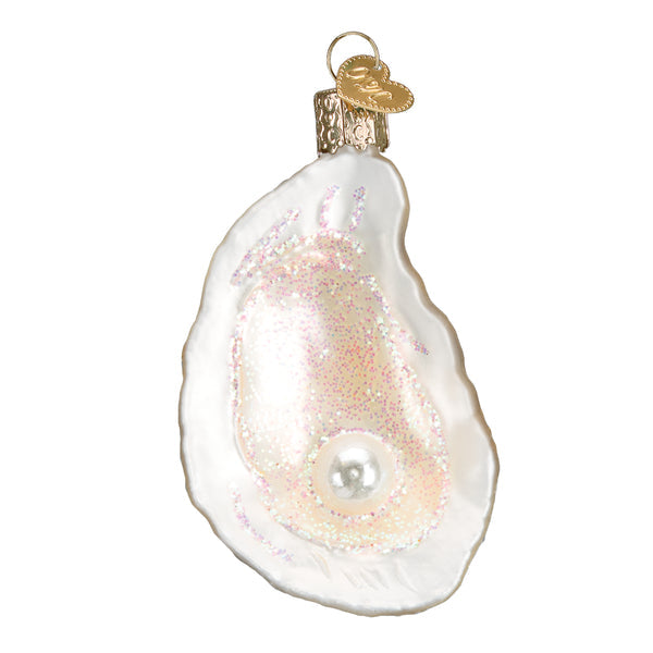 Oyster With Pearl Glass Ornament