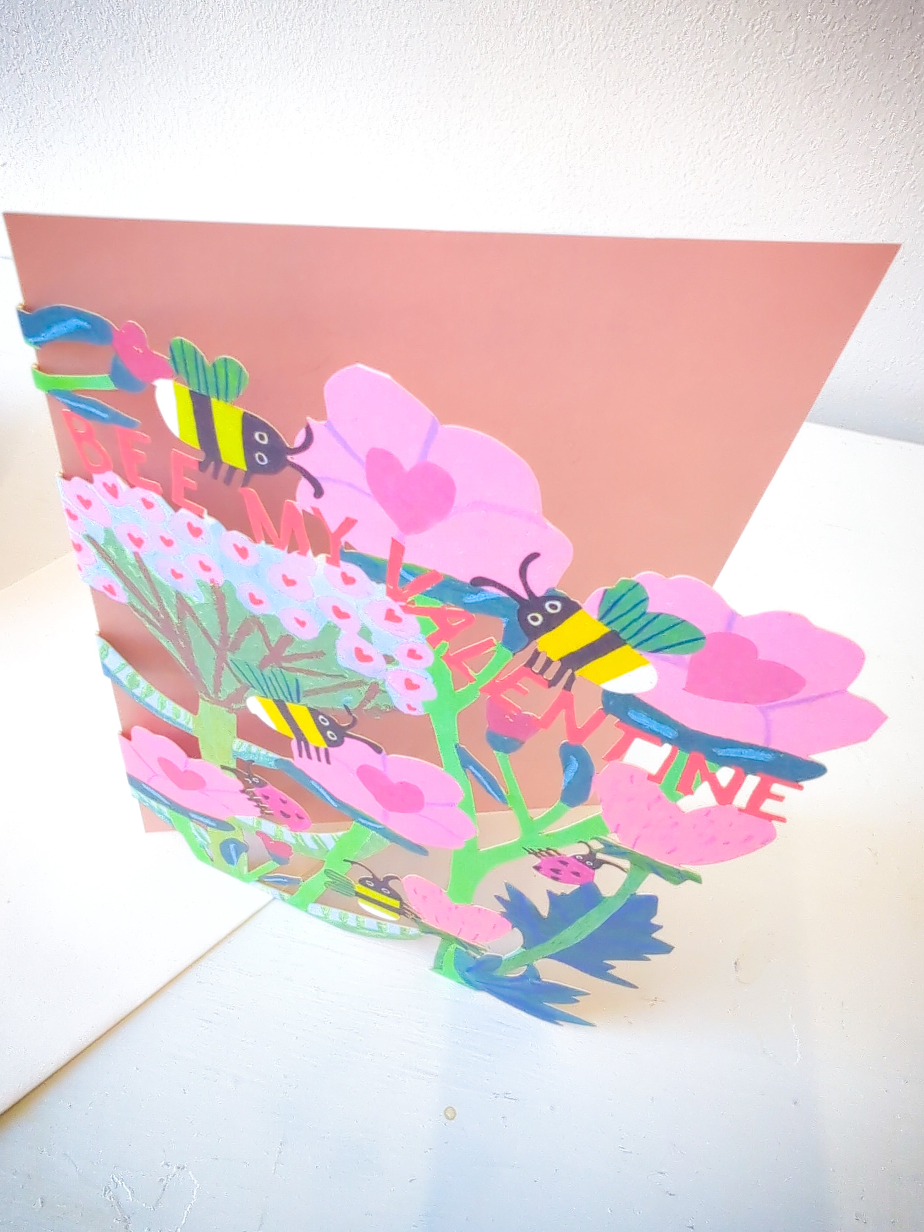 Bee My Valentine Lasercut Card