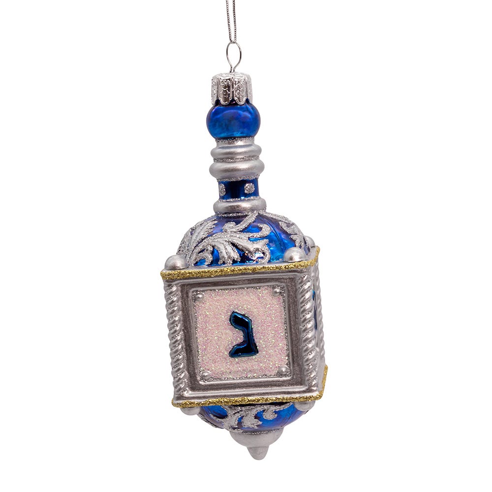 Noble Gems Glass Dreidel Ornament