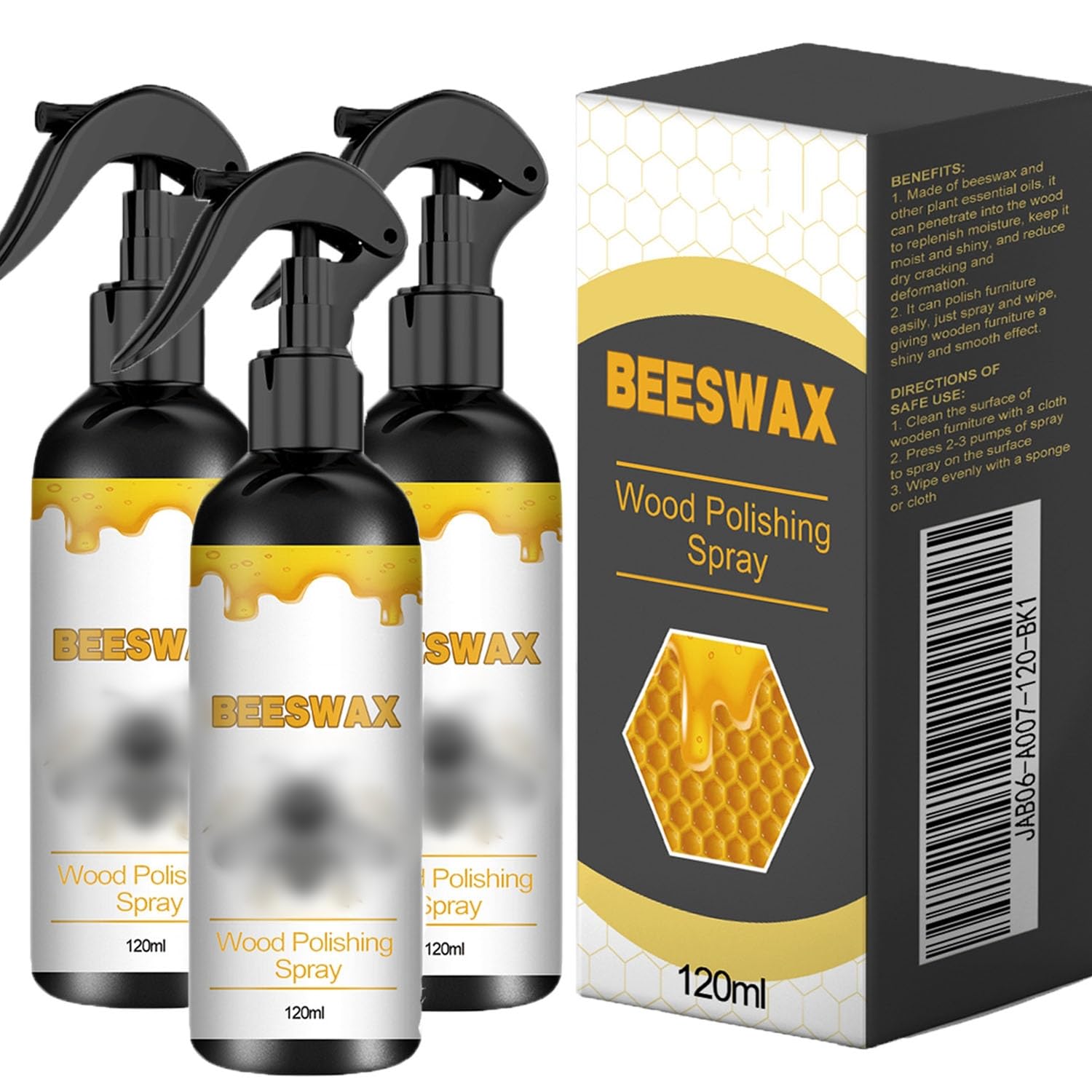 Rutari Natural Beeswax Care Spray & Restorer, Rutari Beeswaxs, Natural Beeswax Spray Furniture Polish,NaturalMicro-Molecularized BeeswaxSpray,Bee S Wax Polish,Bee WaxSpray for Floors & Furniture (1)