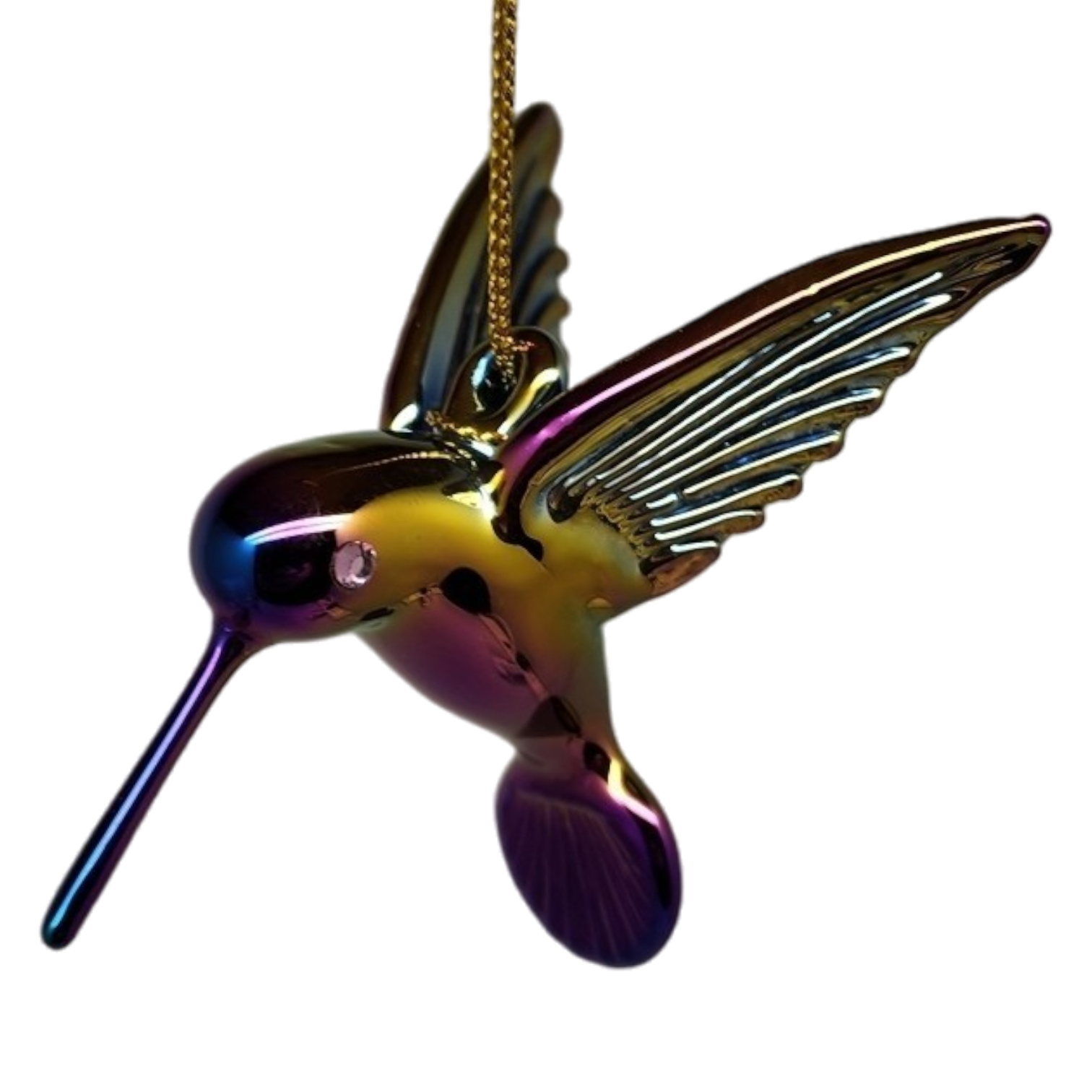 Egyptian Glass Hummingbird Ornament - Chromatic Collection