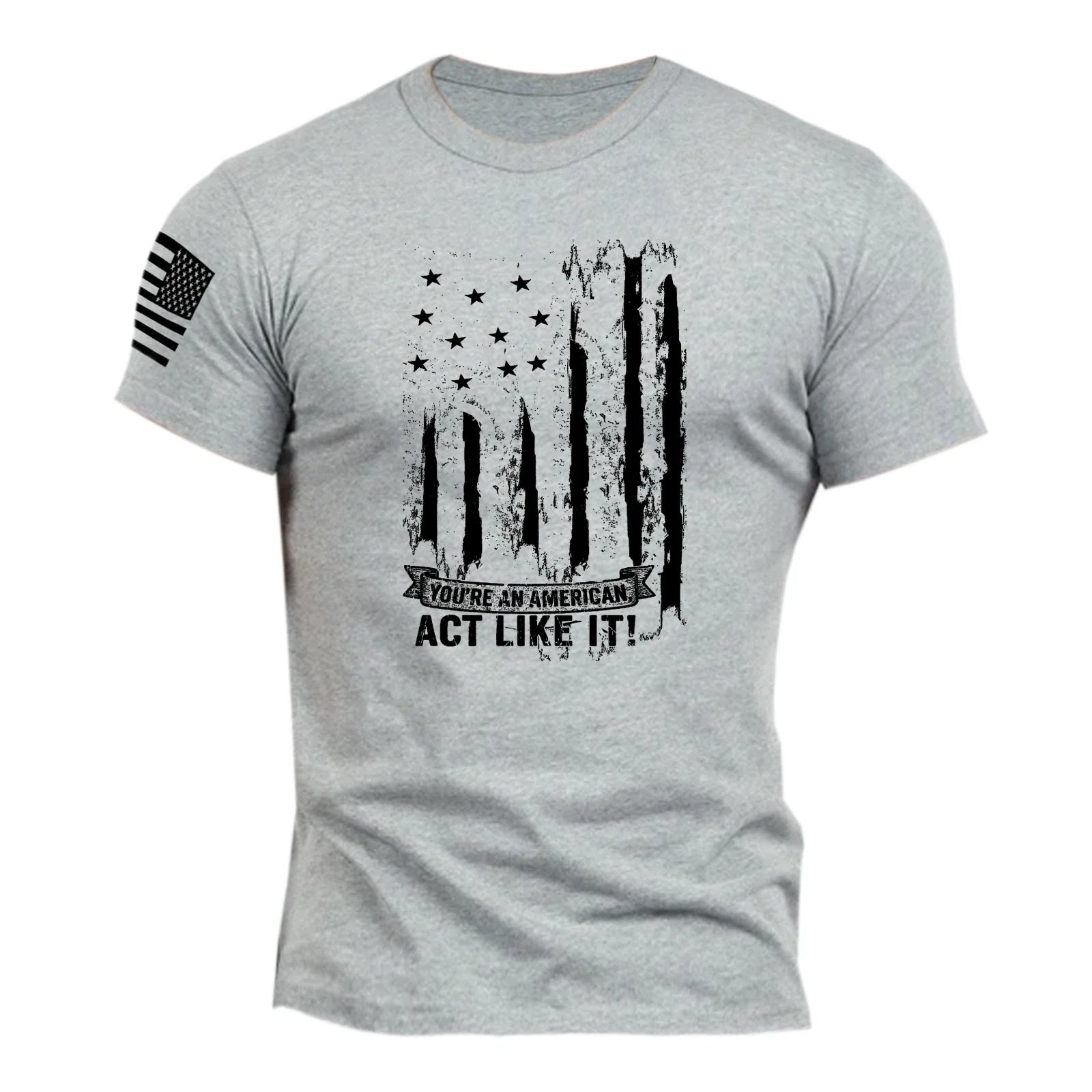 New Men's Distressed USA Flag T-Shirt Stylish Graphic Tee