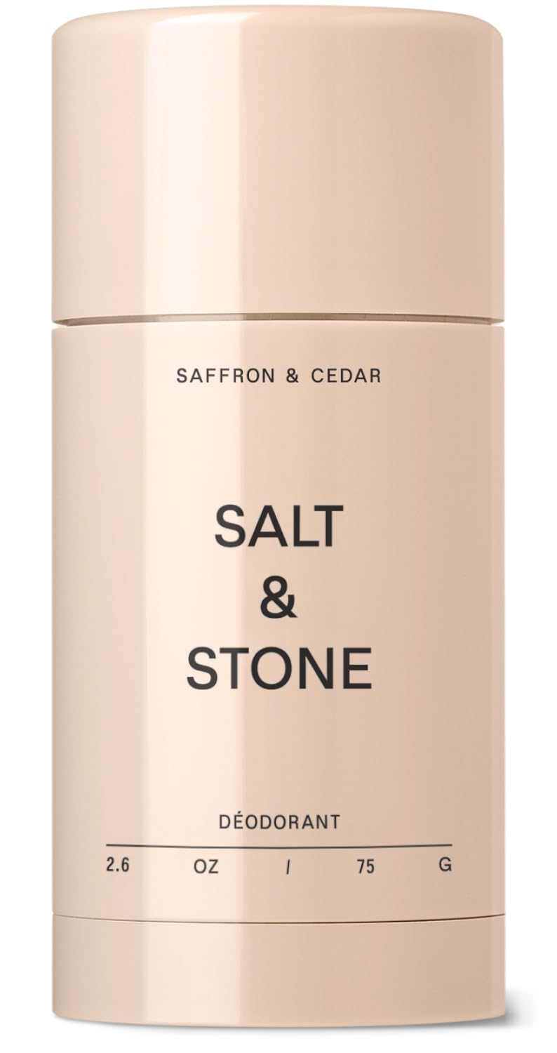 SALT & STONE Aluminum Free Deodorant | Extra Strength 48 Hour Protection for Women & Men | Made with Seaweed Extracts, Shea Butter & Prebiotics (Santal & Vetiver)