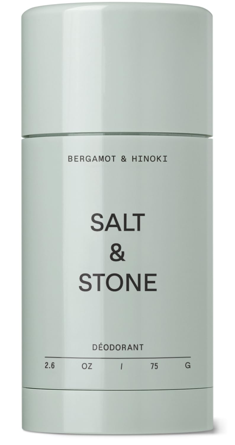SALT & STONE Aluminum Free Deodorant | Extra Strength 48 Hour Protection for Women & Men | Made with Seaweed Extracts, Shea Butter & Prebiotics (Santal & Vetiver)