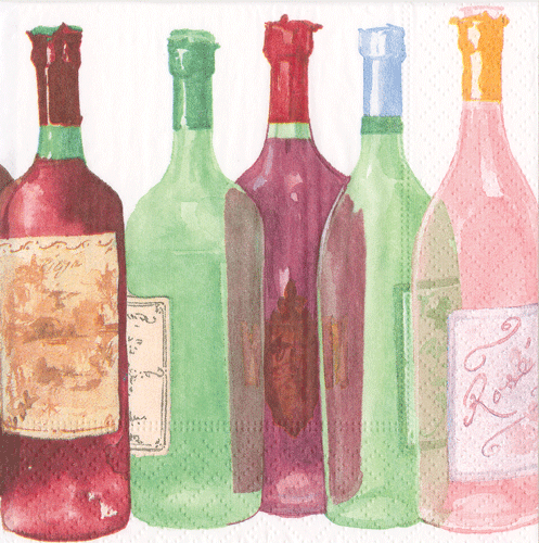 Wine Bottles Cocktail Napkins