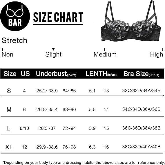 Sexy Floral Lace Lingerie for Women Sheer Bra and Panty Set with Underwire Soft Lace Push Up Lingerie Set